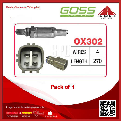 Goss Oxygen Sensor For Toyota Hilux 3.4L/4.0L V6 1GR-FE,5VZ-FE MPFI