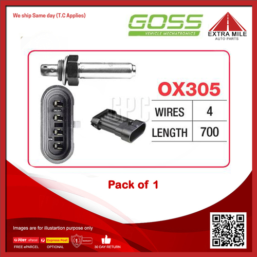 Goss Oxygen Sensor For Holden Astra TR 1.8L/2.0L C18SEL,X20XEV 4cyl