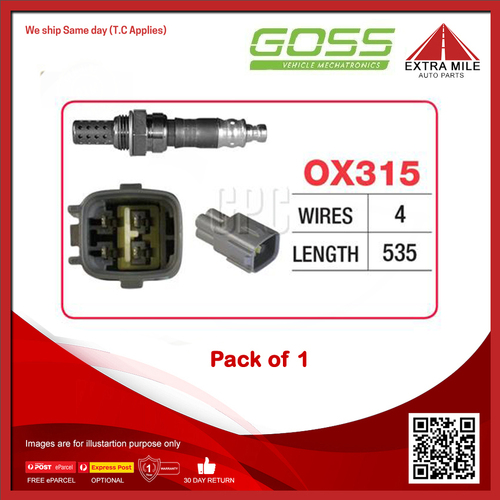 Goss Oxygen Sensor For Toyota Celica ZZT231R 1.8L 2ZZ-GE MPFI 4cyl