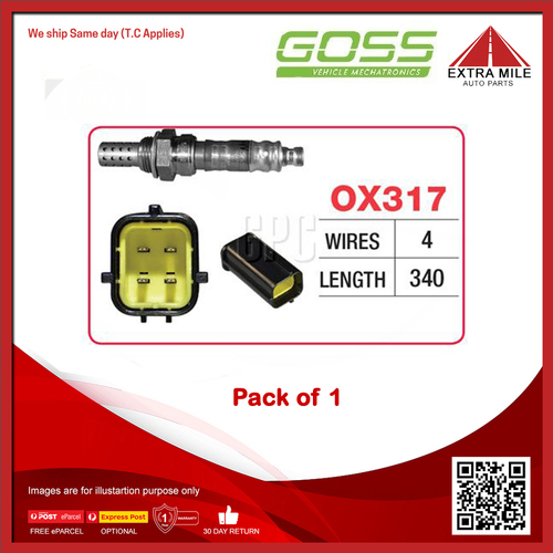 Goss Oxygen Sensor For Hyundai Coupe RD 1.8L G4GM MPFI 4cyl