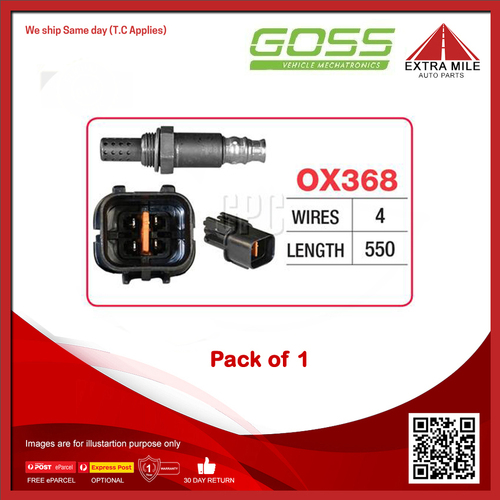 Goss Oxygen Sensor For Hyundai Grandeur XG 3.0L V6 G6CT Sedan FWD