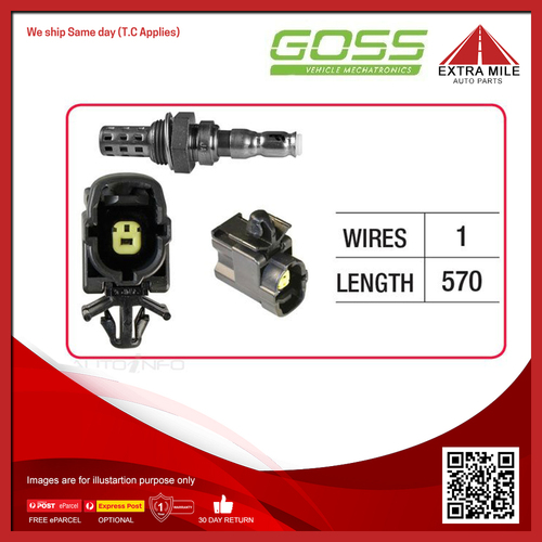 Goss Oxygen Sensor Pre-Catalytic For Mazda MX5 NA 1.6L B6ZE 2D Roadster