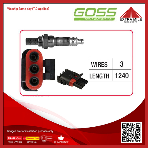 Goss Oxygen Sensor For Holden Vectra CD JR, JS 2.5L V6 X25XE 4D Hatchback