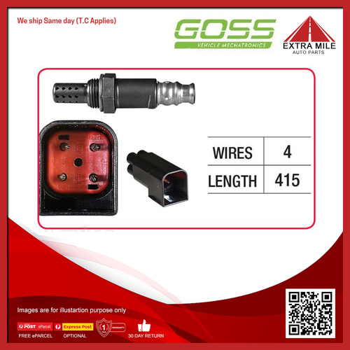 Goss Oxygen Sensor For Mondeo HA, HB, HC, HD, HE 2.0L/2.5L V6 ZH20, ZT25