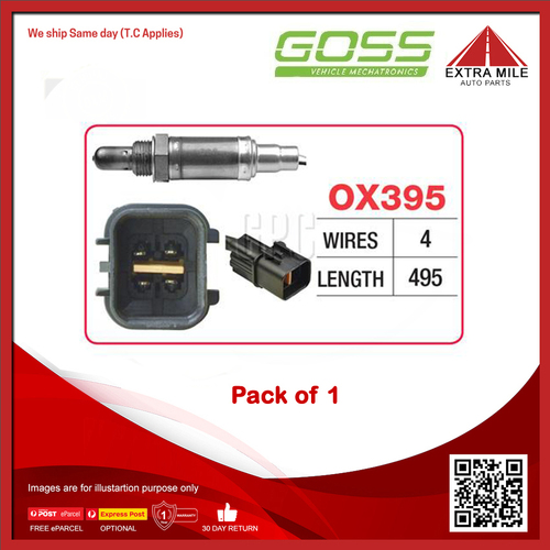 Goss Oxygen Sensor For Mitsubishi Outlander ZG,ZH 3.0L V6 6B31 MIVEC