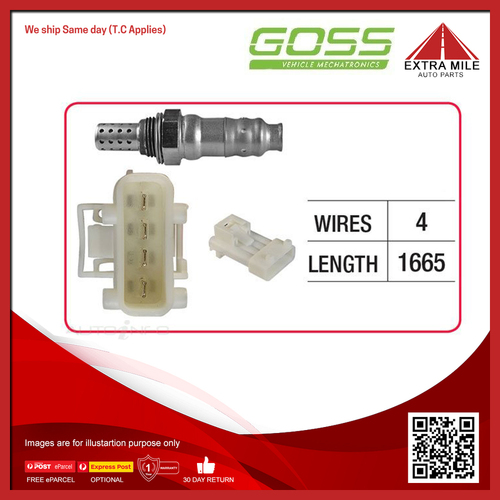 Goss Oxygen Sensor Post-Catalytic For Peugeot 206 CC 2.0L EW10J4 2D Convertible