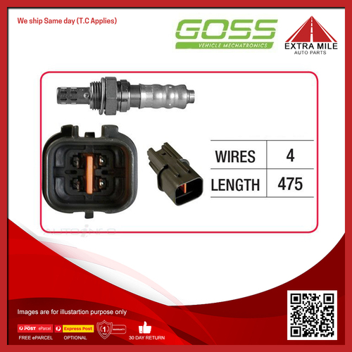 Goss Oxygen Sensor Post-Catalytic For Kia Sportage EX, EX-L KM 2.7L V6 G6BA