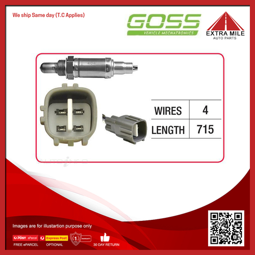 Goss Oxygen Sensor Post-Catalytic For Subaru Outback BP B13 2.5L, BH B12 3.0L