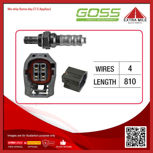 Goss Oxygen Sensor Post-Catalytic For Mazda Mazda3 SP23 BK 2.0L/2.3L LFDE, L3