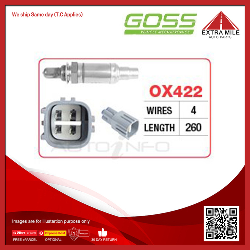 Goss Oxygen Sensor Post-Catalytic For TRD Aurion GSV40R 3.5L V6 2GRFE 4D Sedan