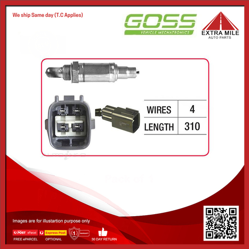 Goss Oxygen Sensor Pre-Catalytic For Toyota Corolla Ascent ZZE122R 1.8L 12ZFE