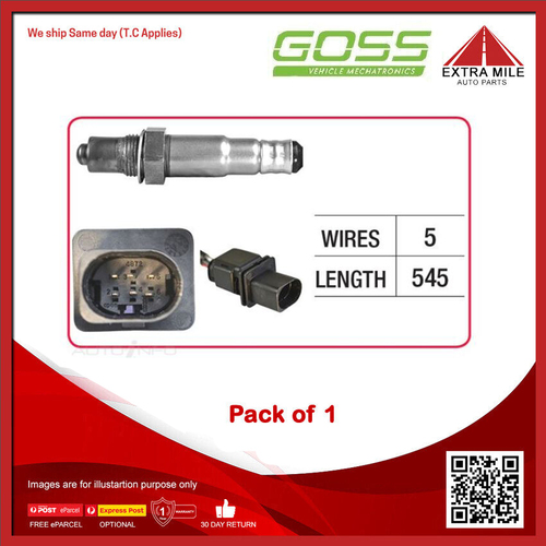 GOSS Oxygen Sensor For Volkswagen Tiguan 5N 5N1, 5N2 125TSI 2.0L CAWA, CCZC DOHC