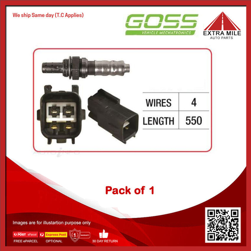 GOSS Oxygen Sensor For Kia Cerato TD 2.0L G4KD DOHC 16v MPFI 4cyl