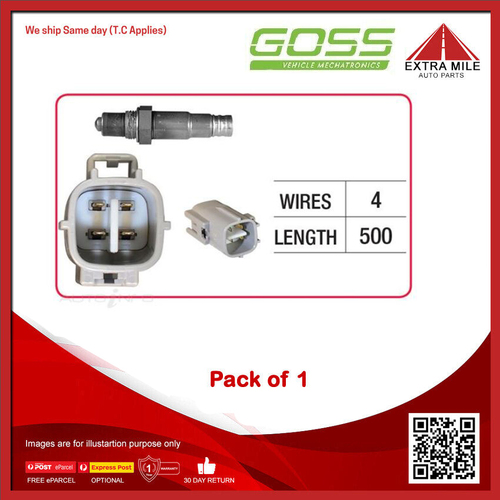 GOSS Oxygen Sensor For Mitsubishi 380 DB 3.8L V6 6G75 SOHC-PB 24v MPFI - OX449