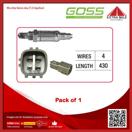 GOSS Oxygen Sensor For Toyota LandCruiser Prado GRJ120R 4.0L V6 1GR-FE DOHC-PB