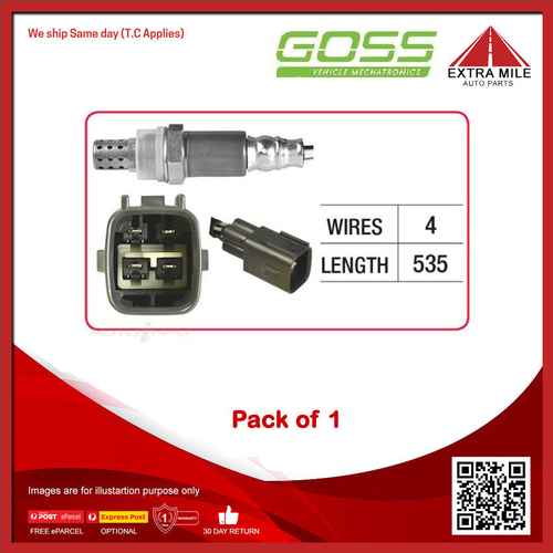 GOSS Oxygen Sensor For Toyota Corolla ZZE122R 1.8L 1ZZ-FE DOHC 16v MPFI 4cyl