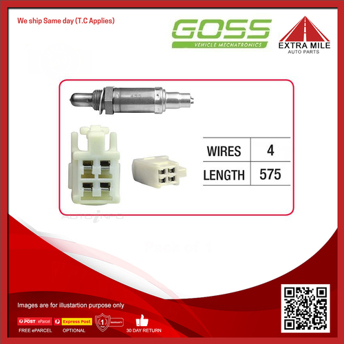 Goss Oxygen Sensor Pre-Catalytic For Toyota Corolla ZZE122R, ZZE123R 1.8L 1ZZFE