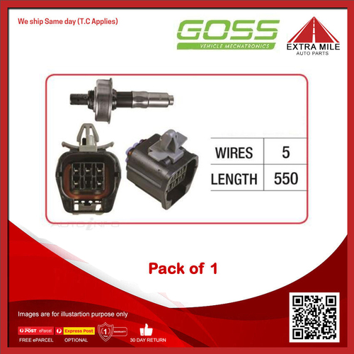 GOSS Oxygen Sensor For Mazda Mazda6 GH 2.5L L5-VE DOHC 16v MPFI 4cyl