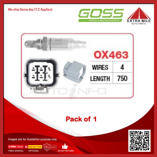 GOSS Oxygen Sensor For Honda Odyssey RB 2.4L K24A6 I4 16V DOHC