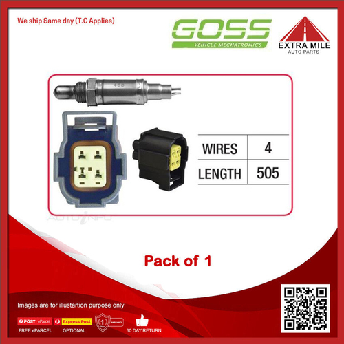 GOSS Oxygen Sensor For Jeep Wrangler TJ 4.0L ERH, MX, S01 OHV 12v MPFI 6cyl