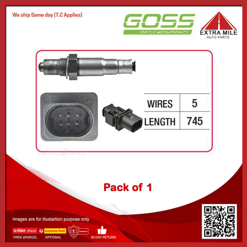 GOSS Oxygen Sensor For Volkswagen Transporter T5 1.9L BRS SOHC 8v Turbo Diesel