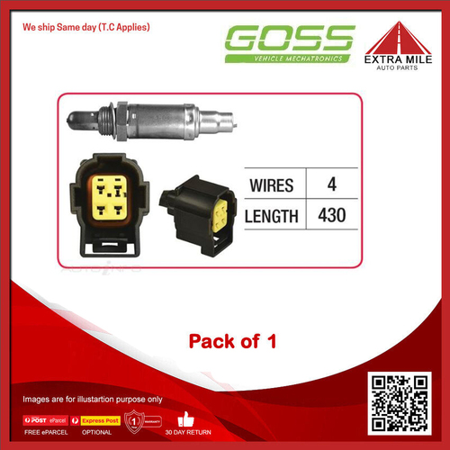 GOSS Oxygen Sensor For Fiat Freemont JF 2.4L EDG, ED3 Tigershark DOHC MPFI 4cyl