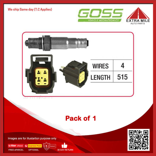 GOSS Oxygen Sensor For Mercedes-Benz E350 3.5L M272 DOHC-PB 24v Petrol