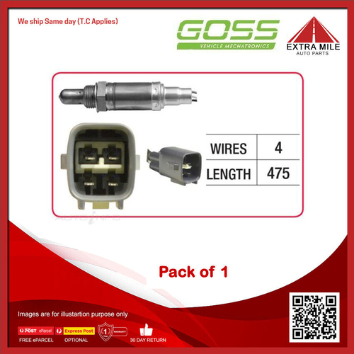 GOSS Oxygen Sensor For Toyota Tarago ACR30R 2.4L 2AZ-FE DOHC 16v MPFI