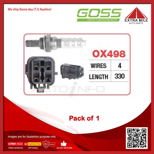 GOSS Oxygen Sensor For Hyundai Trajet FO 2.7L V6 G6BA DOHC-PB 24v MPFI