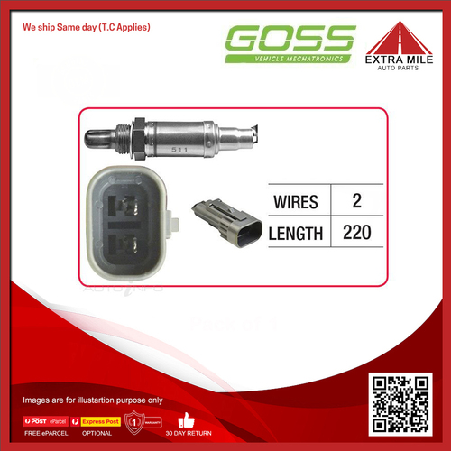 Goss Oxygen Sensor Post-Catalytic For Daihatsu Copen 0.7L JBDET 2D Convertible