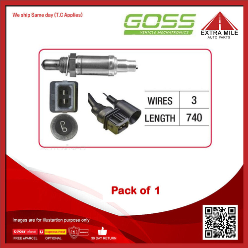 GOSS Oxygen Sensor For Volvo 240 2.3L B230F SOHC 8v EFI 4cyl