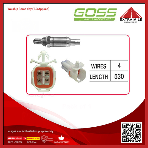 Goss Oxygen Sensor Pre-Catalytic For Toyota Landcruiser FJ80R 4.0L 3FE