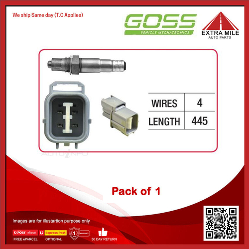 GOSS Oxygen Sensor For Honda Integra DA 1.8L B18A1 DOHC 16v MPFI