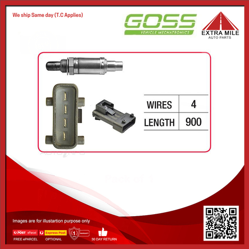 Goss Oxygen Sensor Post-Catalytic For Volvo C70 P2 2.3L B5234T3 2D Coupe