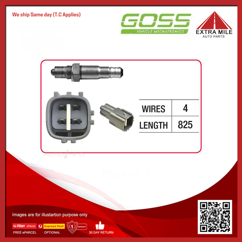 Goss Oxygen Sensor Post-Catalytic For Lexus SC400 UZZ30R, UZZ31R V8 1UZFE