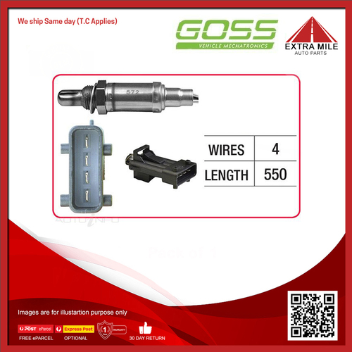 Goss Oxygen Sensor Pre-Catalytic For Porsche 911 Turbo 996, 993 3.4L/3.6L