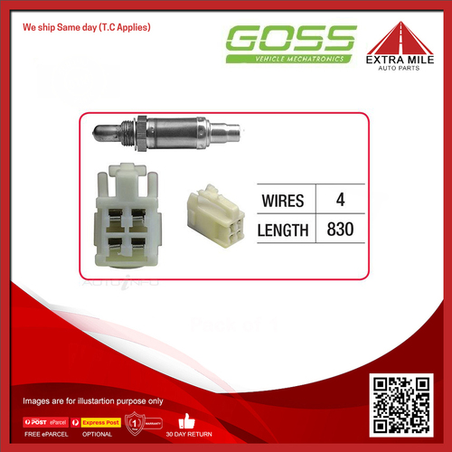 Goss Oxygen Sensor Post-Catalytic For Toyota RAV4 GX, GXL LTD ZSA42R 2.0L 3ZRFE