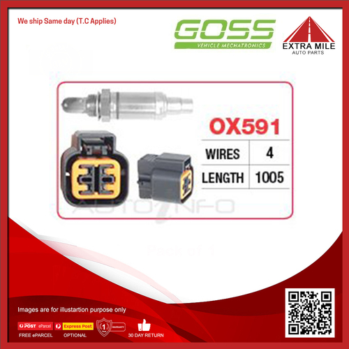 Goss Oxygen Sensor Post-Catalytic For Nissan Maxima A33 3.0L V6 VQ30DE 4D Sedan