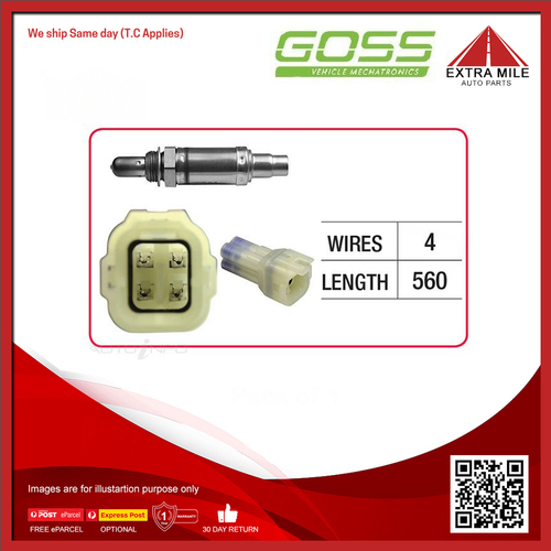 Goss Oxygen Sensor Post-Catalytic For Suzuki Grand Vitara JB627, JT 2.7L V6 H27A