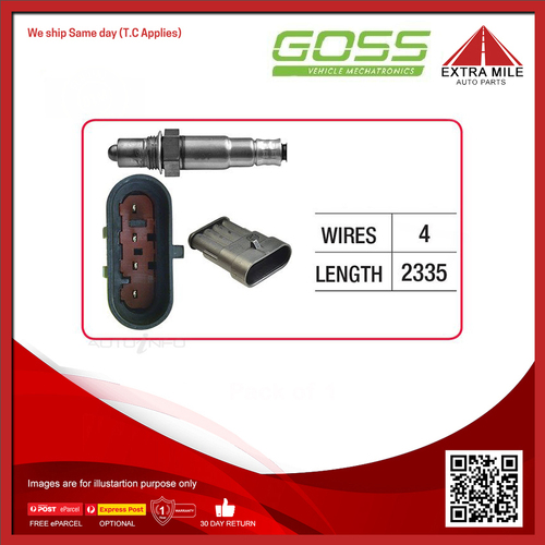 Goss Oxygen Sensor Post-Catalytic For Alfa Romeo GT 3.2 3.2L 936A6 V6 2D Coupe