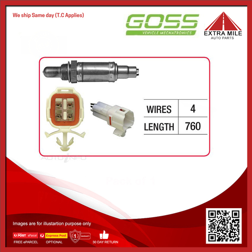 Goss Oxygen Sensor Post-Catalytic For Suzuki Jimny SN413 1.3L M13A, M13AA