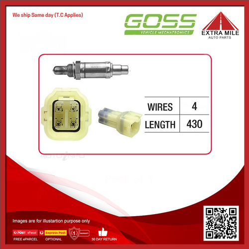 Goss Oxygen Sensor Pre-Catalytic For Suzuki Jimny JX, JLX, Wide SN413 1.3L G13BB