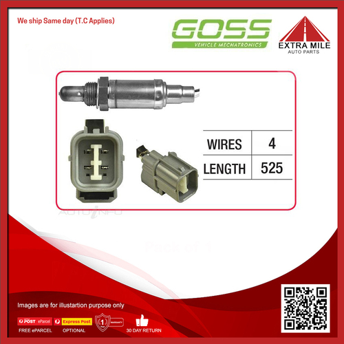 Goss Oxygen Sensor Post-Catalytic For Honda MDX YD 3.5L V6 J35A5 4D Wagon