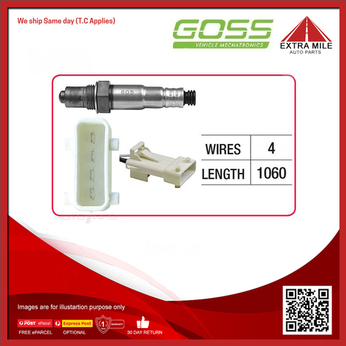 Goss Oxygen Sensor Post-Catalytic For Volvo V50 T5 AWD 2.5L B5254T3, B5254T7