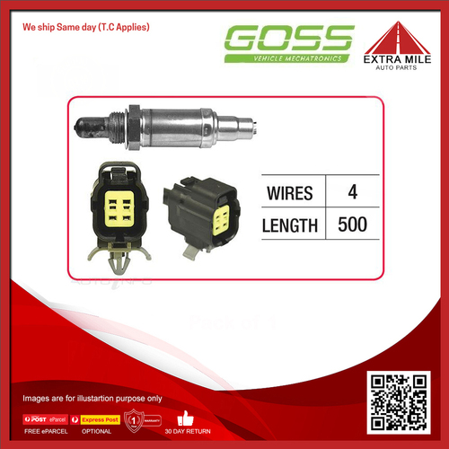 Goss Oxygen Sensor Post-Catalytic For Mazda MX5 SE, SP NB 1.8L BPVET, BPT 