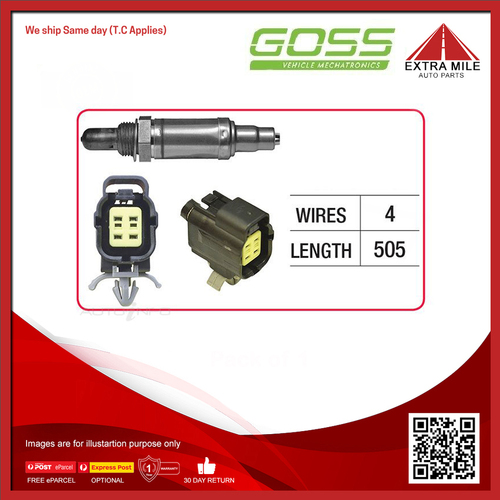 Goss Oxygen Sensor Pre-Catalytic For Mazda 323 Astina, Protege BA 1.6L B6