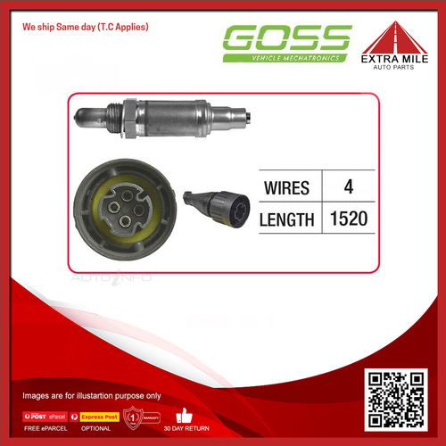 Goss Oxygen Sensor Pre-Catalytic For BMW 635CSi E34 3.4L M30B34,M30B34M 4D Sedan