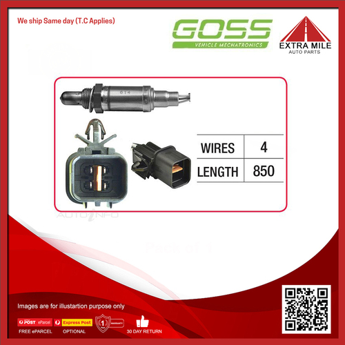 Goss Oxygen Sensor Pre-Catalytic For Hyundai Terracan HP 3.5L V6 G6CU