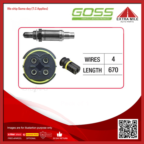 Goss Oxygen Sensor Post-Catalytic For Mercedes-Benz SL500 R129 5.0L V8 M113.961