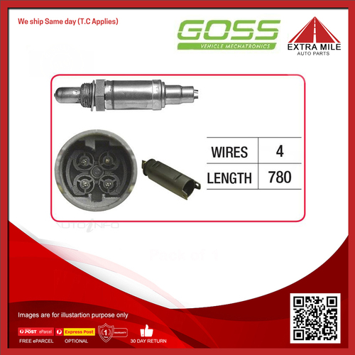 Goss Oxygen Sensor Post-Catalytic For BMW Z3 2.8L E36 2.8L M52TUB28 2D Roadster